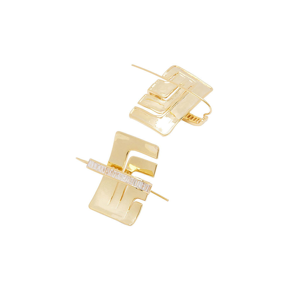 Shaze Square Plate Earring