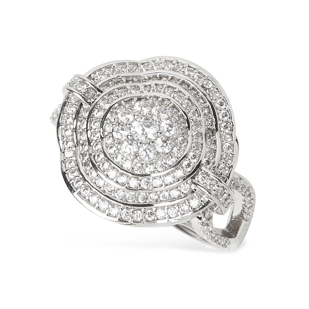 Shaze Crystal Rose Ring