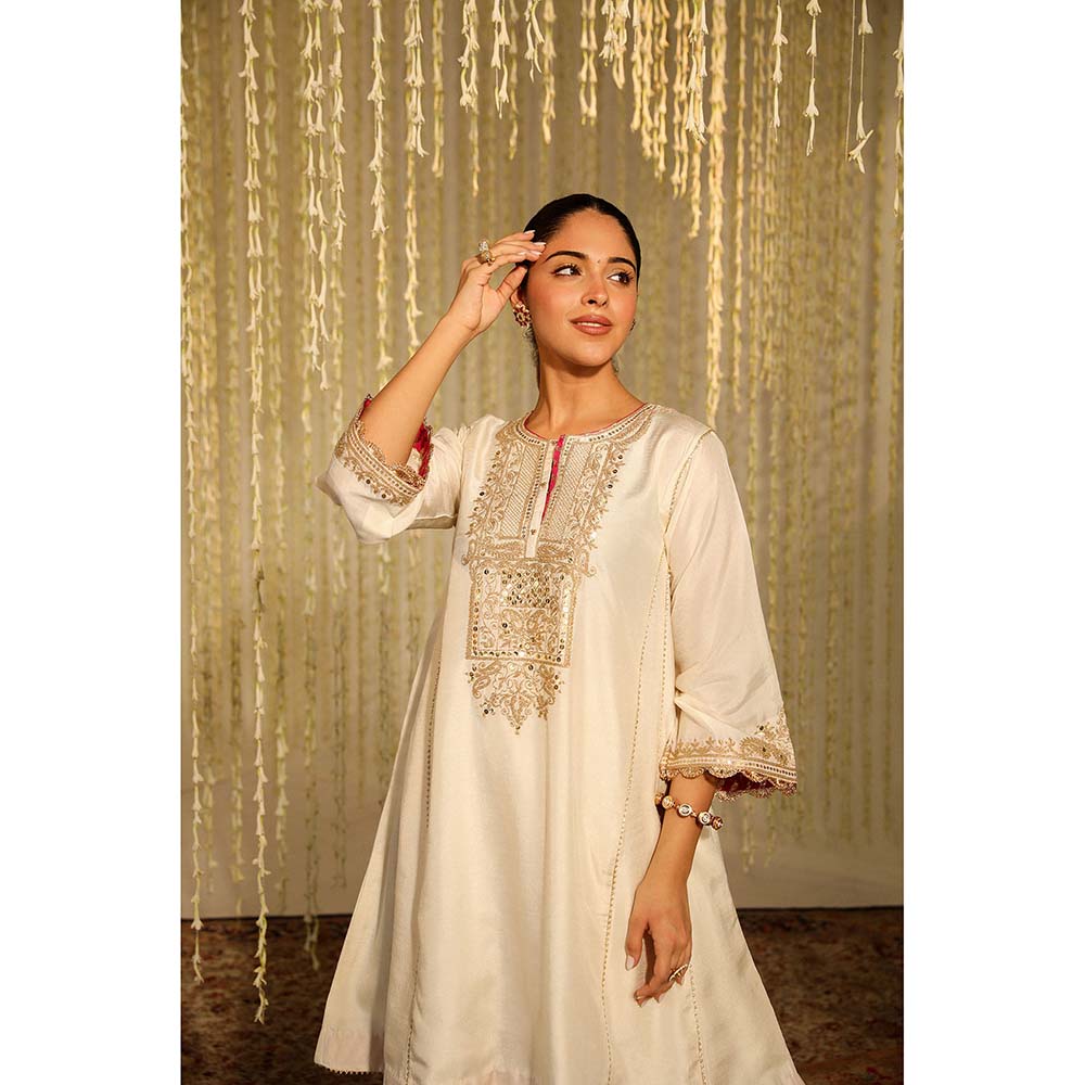 Sheetal Batra Meher Kurta & Salwar-Ivory (Set of 2)