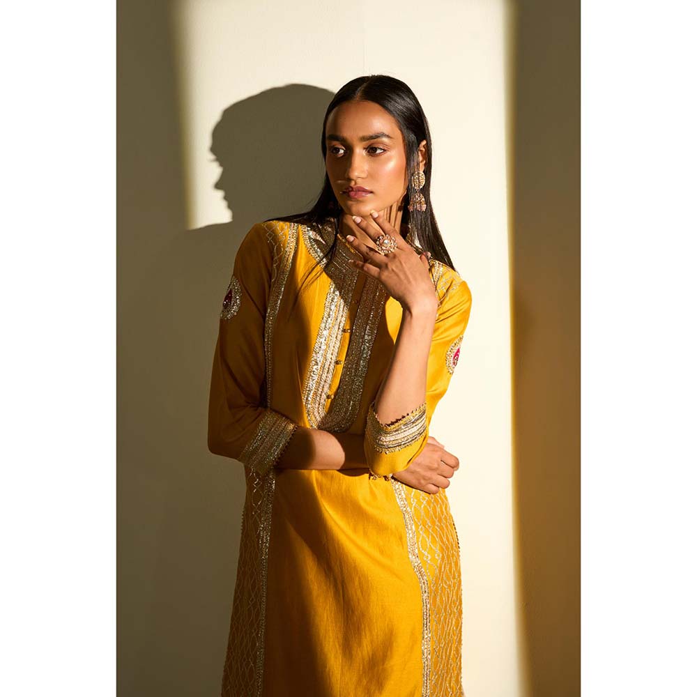 Sheetal Batra Yellow Kurta with Dhoti (Set of 2)