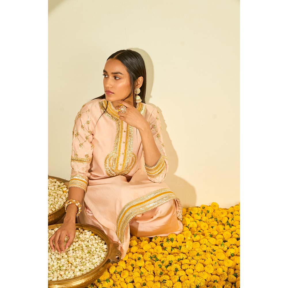 Sheetal Batra Pink Kurta with Dhoti (Set of 2)