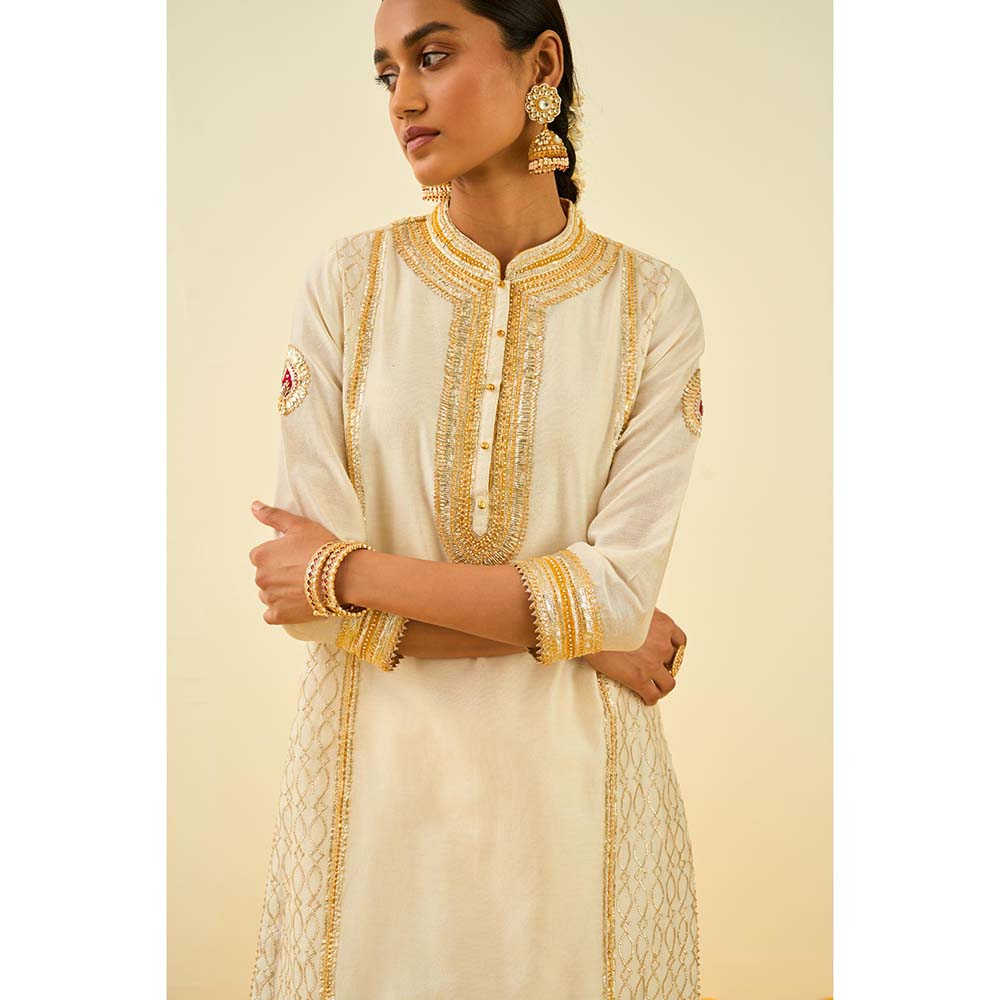 Sheetal Batra Ivory Kurta with Dhoti (Set of 2)