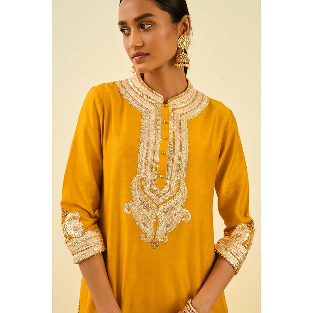 Sheetal Batra Yellow Kurta with Palazzo (Set of 2)