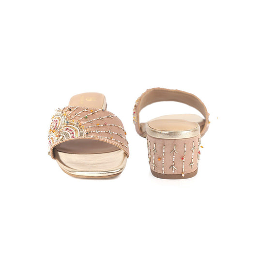 Shilpsutra Mandala Rose Gold Sandal Heels