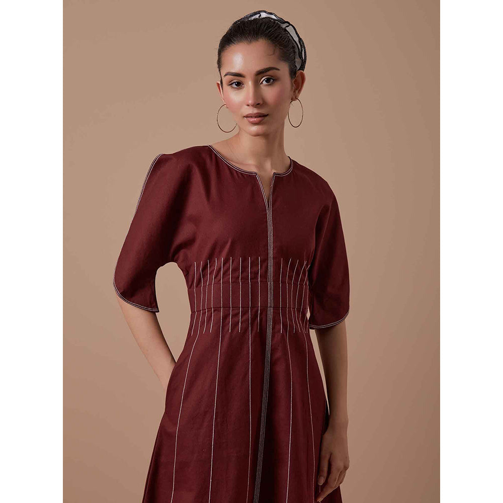 Shibui Sole Dress - Maroon