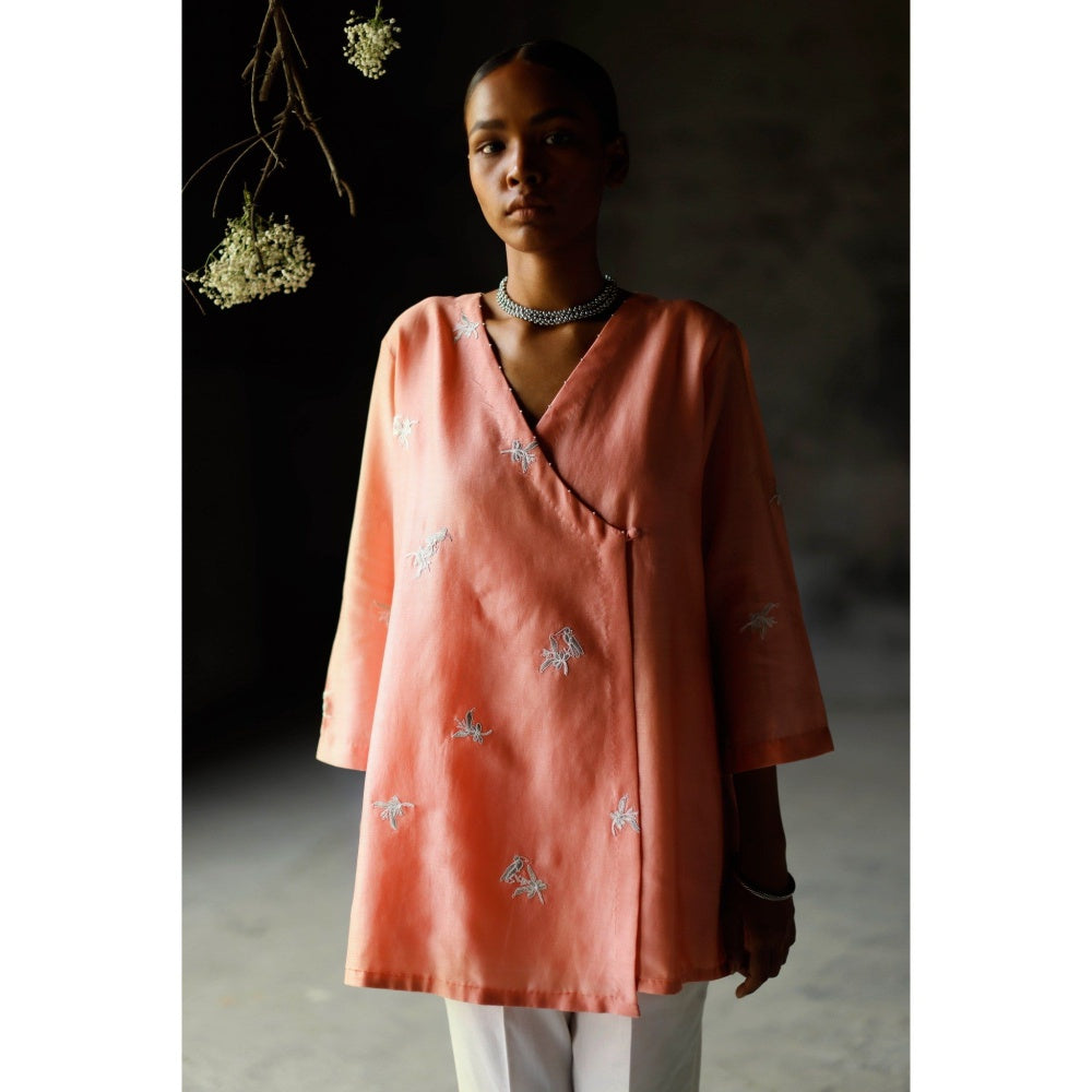 SHIKHA MEHTA Coral Raavi Co-Ord (Set of 2)