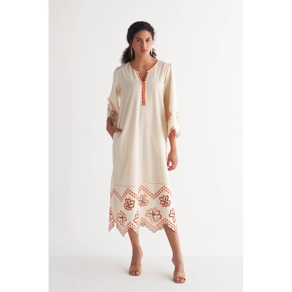 Shivani Bhargava Off-White Colossal Cutwork Dress