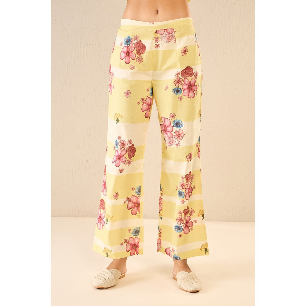 Shivani Bhargava Floral Fusion Yellow Co Ord (Set of 2)