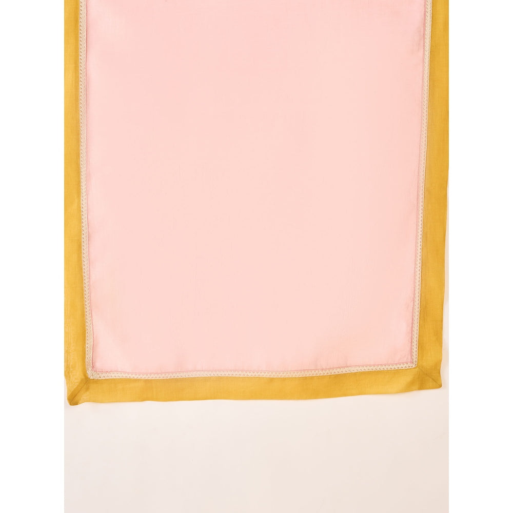 Shivani Bhargava Petal Patch Ivory Floral Kurta with Pant and Dupatta (Set of 3)