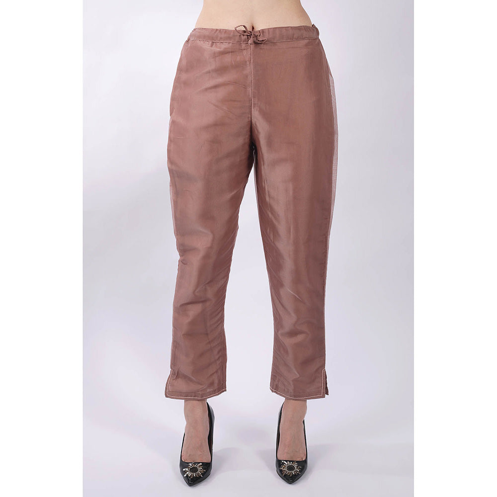 SHRUTI GOYAL Rust Embellished Co-Ord (Set of 2)