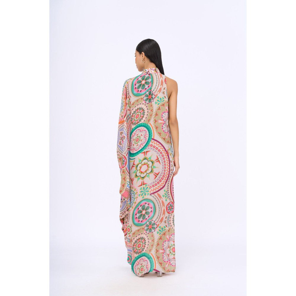 Siddhartha Bansal Beige Embroidered Stayin Alive Dress