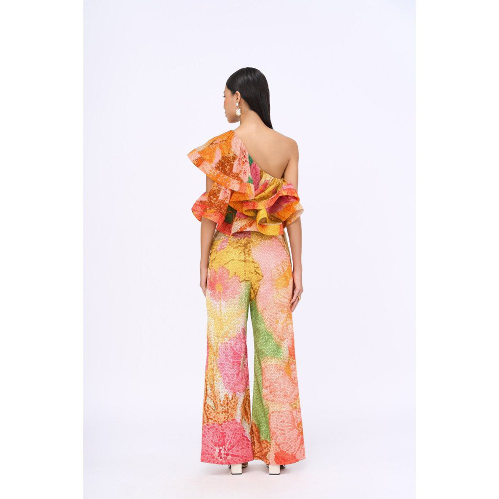 Siddhartha Bansal Multi-Colour Printed Flame Co-Ord (Set of 2)