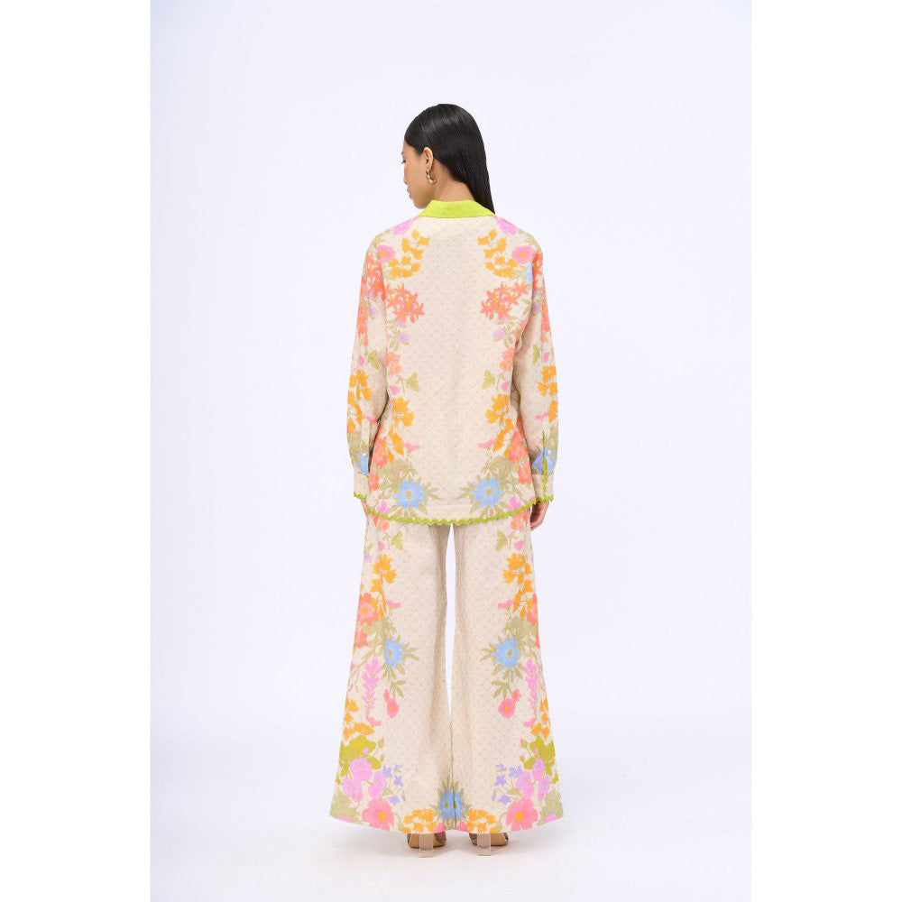 Siddhartha Bansal White Printed Pearl Radiance Co-Ord (Set of 2)