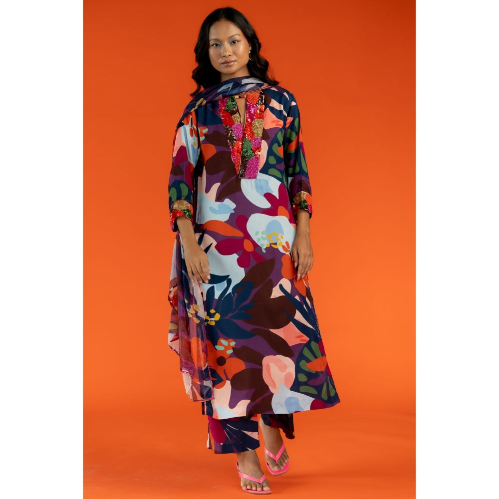 Silai Studio Sadabahaar Kurta With Pant & Dupatta for Women (Set of 3)