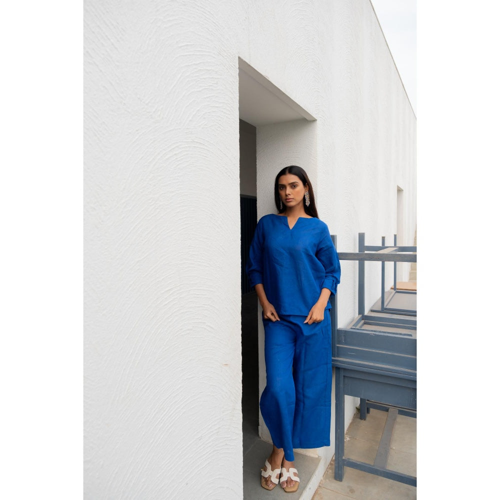 Silai Studio Sapphire Linen Co-Ord (Set of 2)