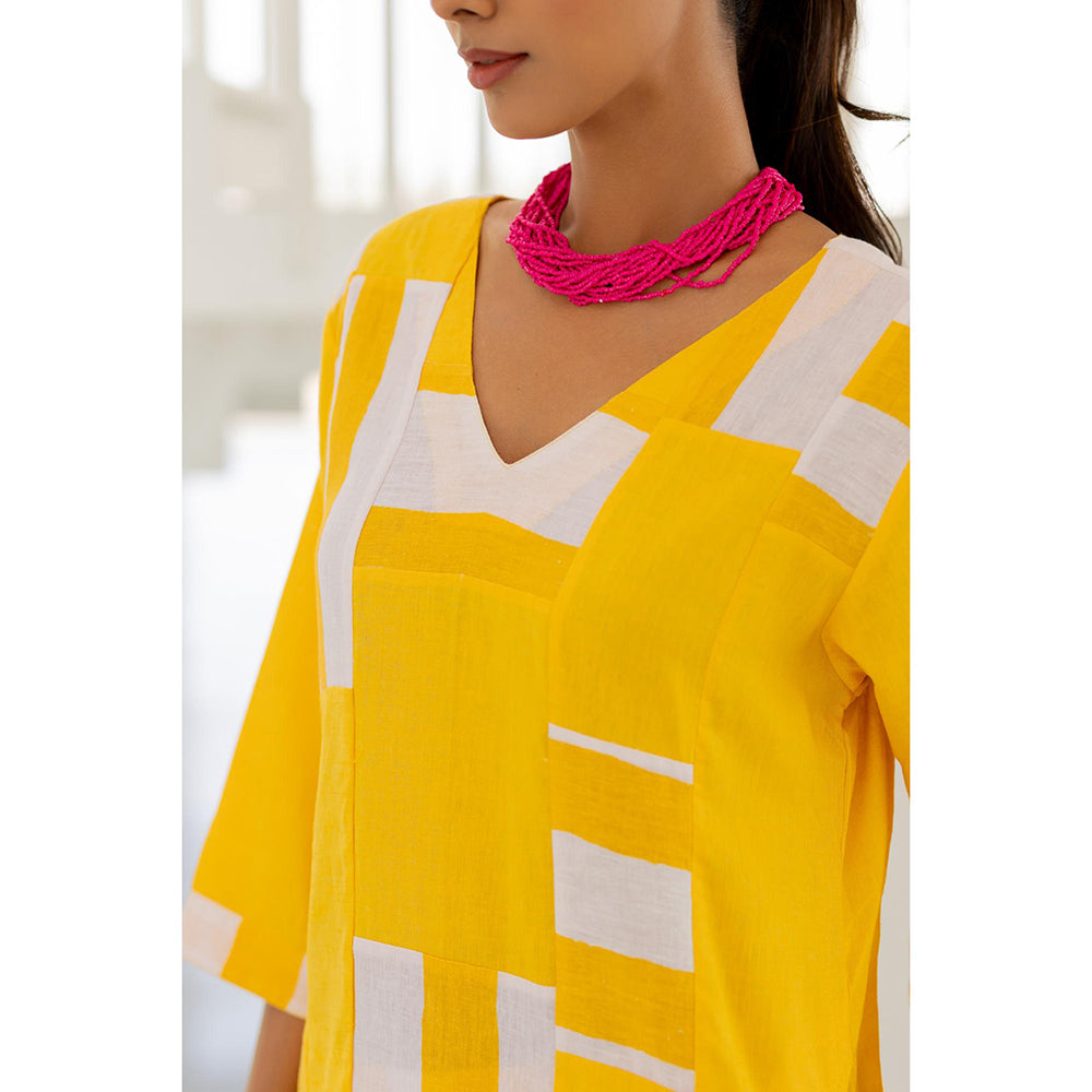 Silai Studio Lemons and Candies Panelled Kurta
