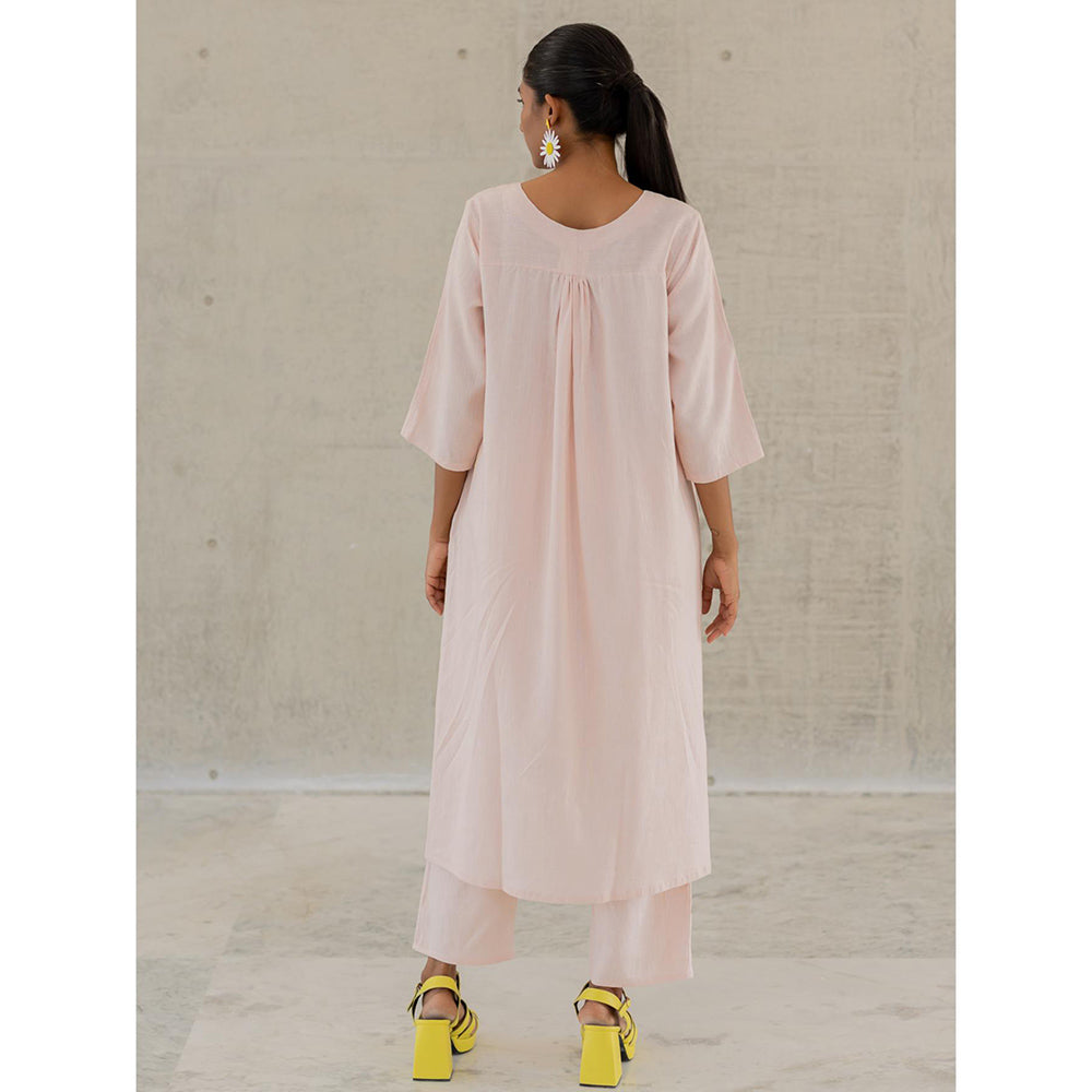 Silai Studio Oyster Pink Solid Kurta