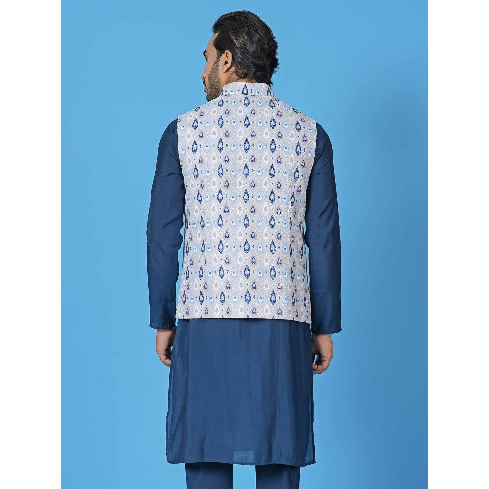 Simaaya White Premium Quality Silk Made Nehru Jackets