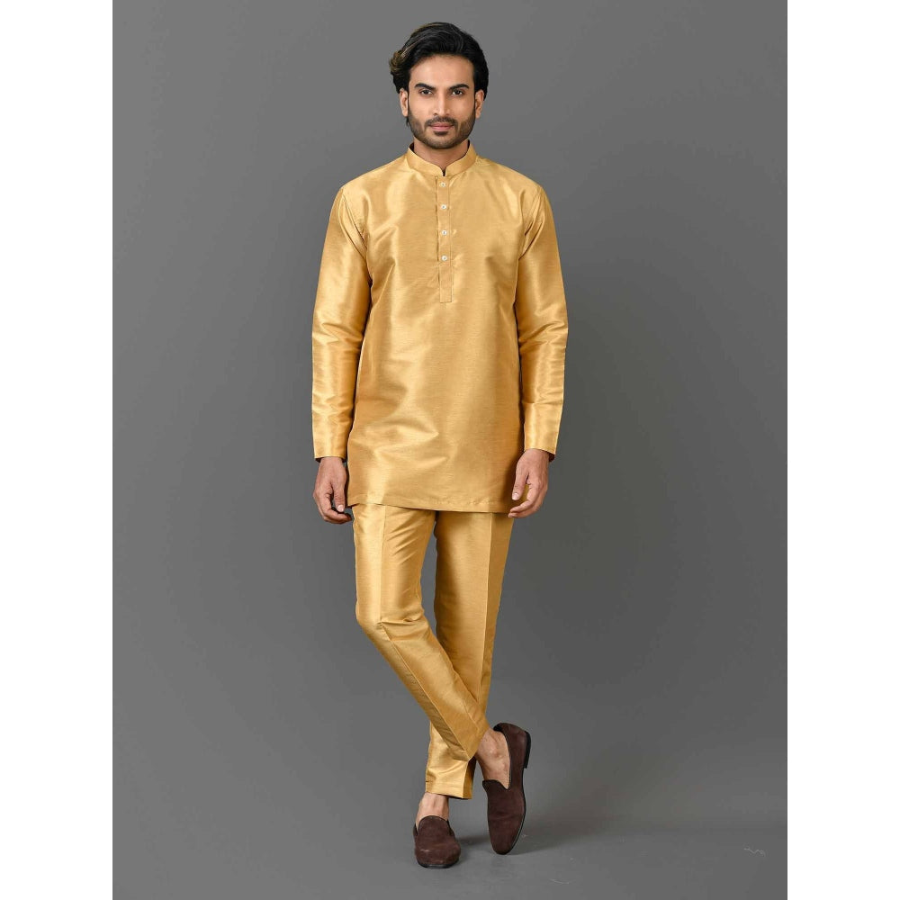 Simaaya Gold Premium Quality Silk Made Short Kurta