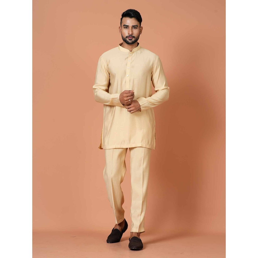 Simaaya Cream Premium Quality Cotton Made Short Kurta