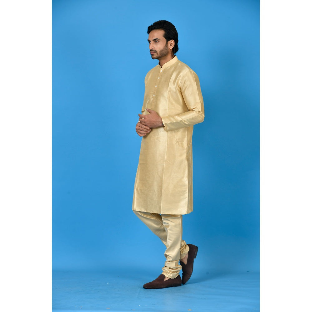 Simaaya Cream Premium Quality Silk Made Kurta for Men