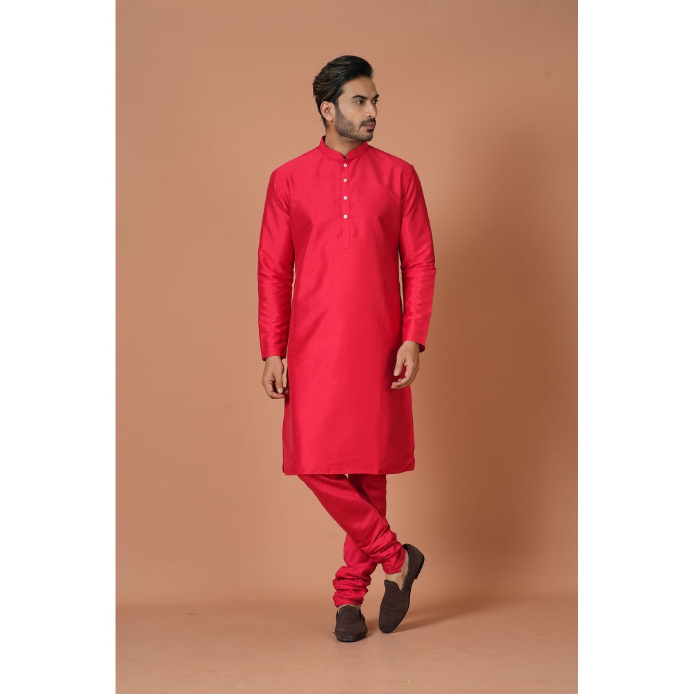Simaaya Pink Premium Quality Silk Made Kurta for Men