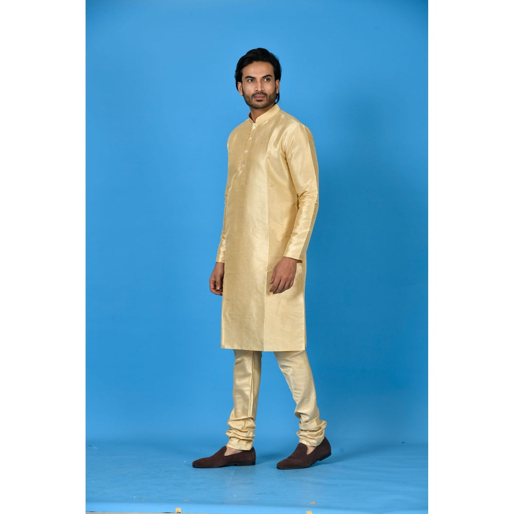 Simaaya Beige Premium Quality Silk Made Kurta for Men