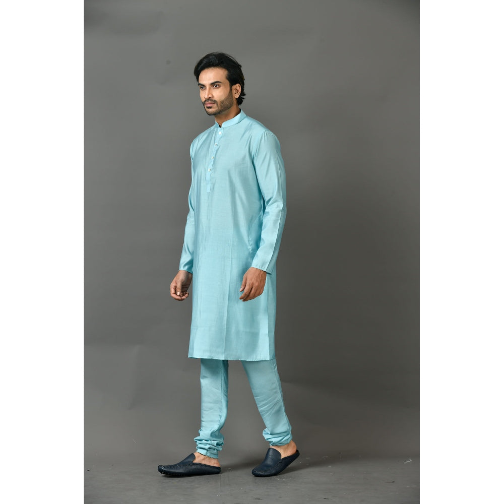 Simaaya Blue Premium Quality Silk Made Kurta for Men