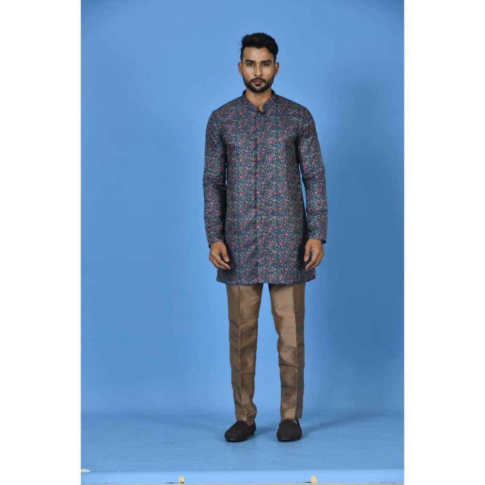 Simaaya Green Premium Quality Linen Made Short Kurta for Men