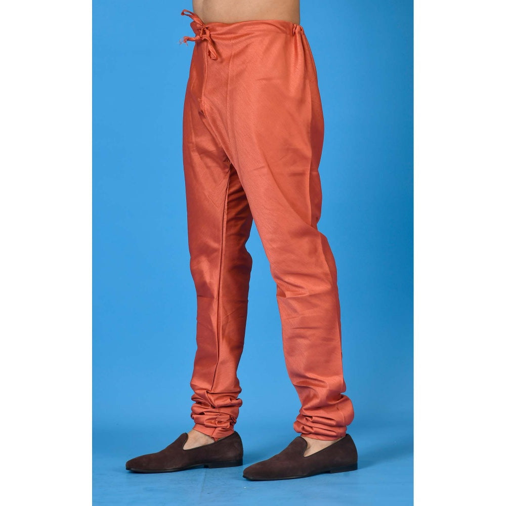 Simaaya Rust Premium Quality Silk Pyjama for Men