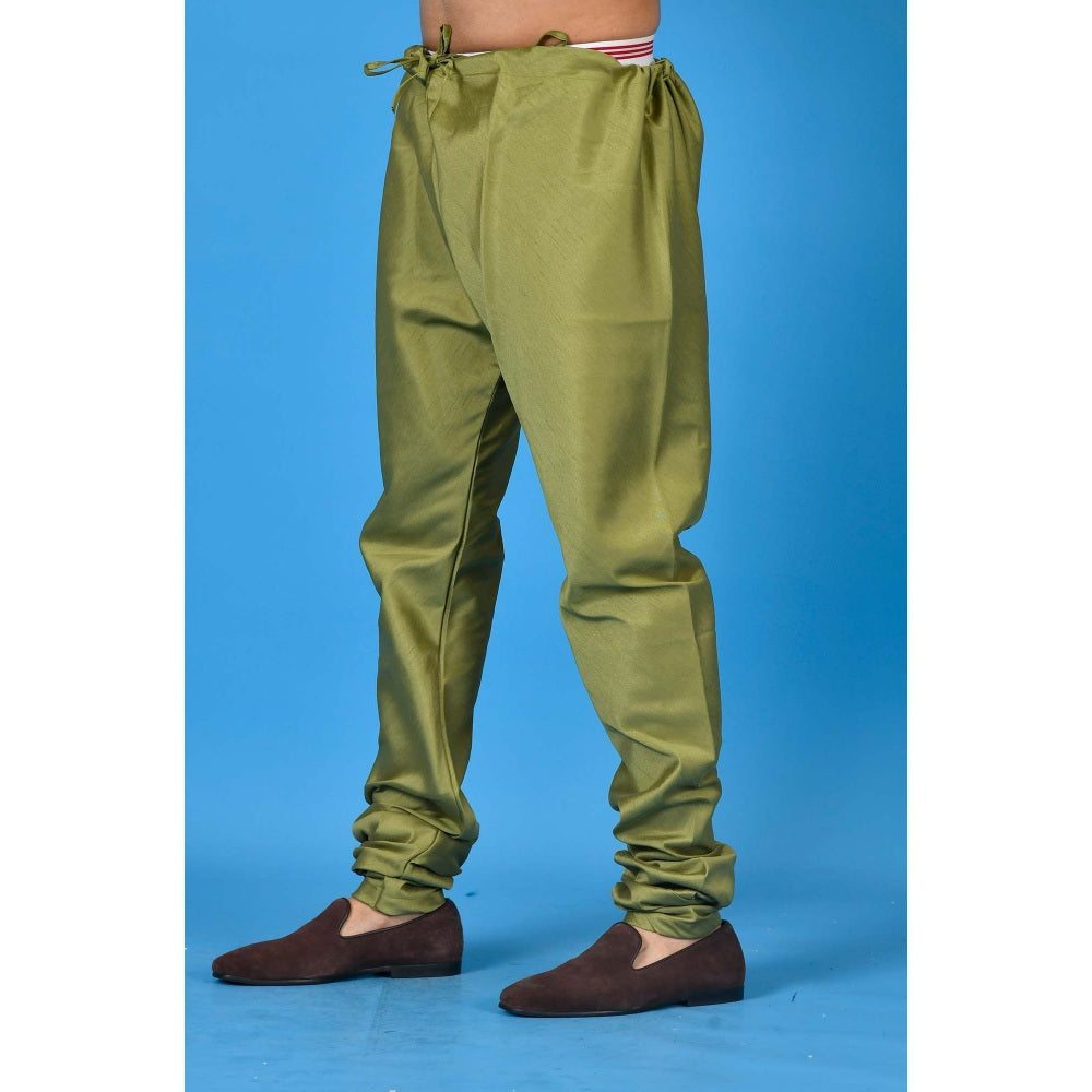 Simaaya Olive Premium Quality Silk Pyjama for Men