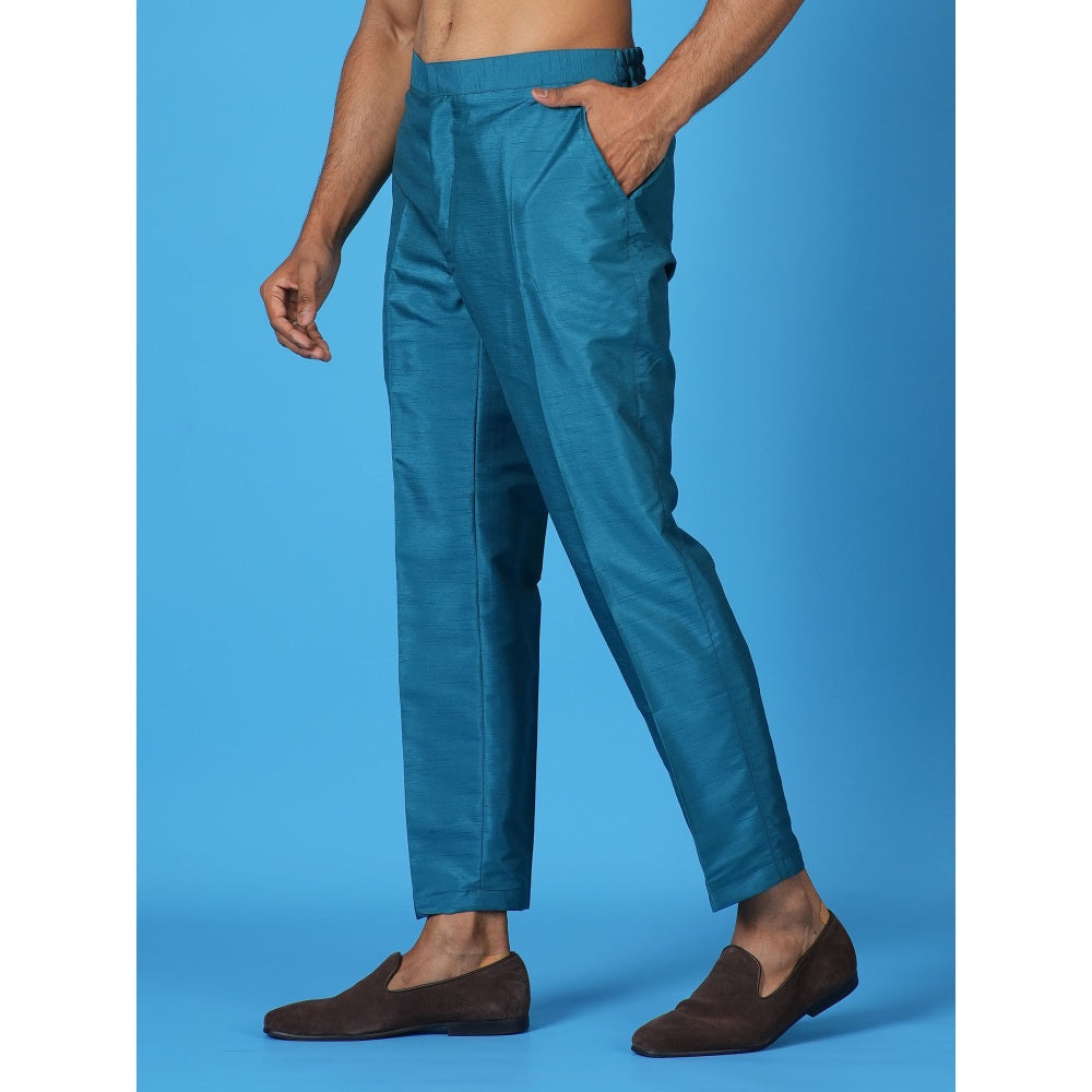 Simaaya Premium Quality Silk Made Bottoms for Men- Teal