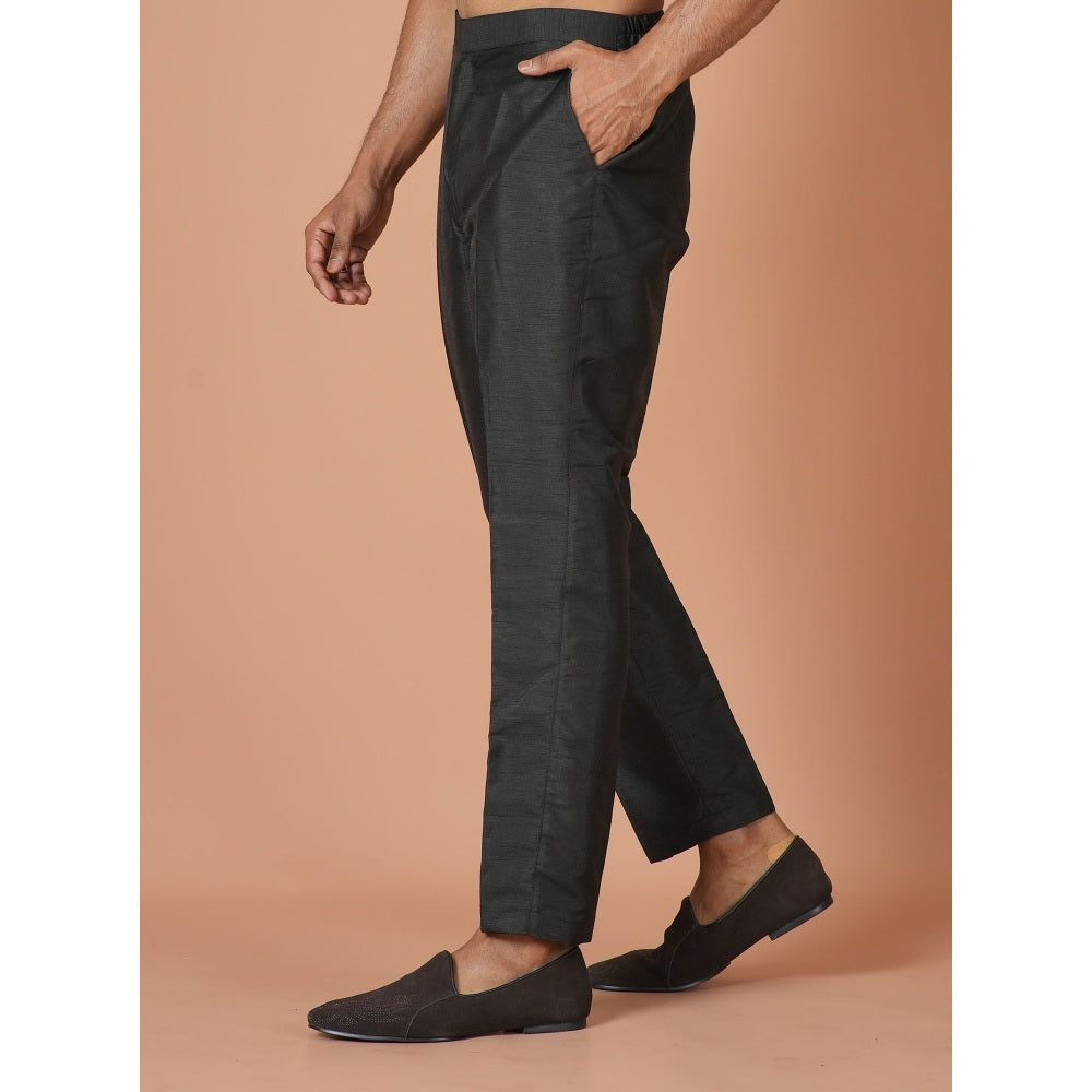Simaaya Premium Quality Silk Made Bottoms for Men- Black