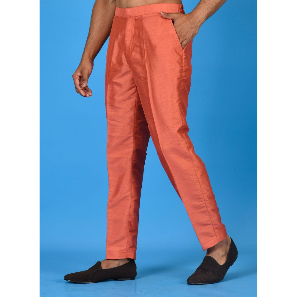Simaaya Premium Quality Silk Made Bottoms for Men- Peach