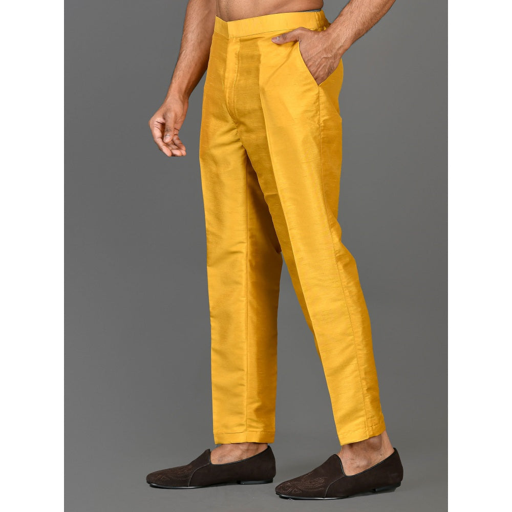 Simaaya Premium Quality Silk Made Bottoms for Men- Yellow