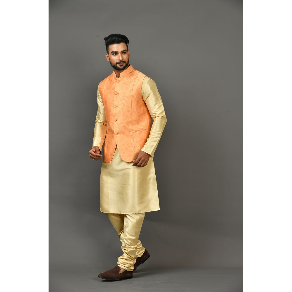 Simaaya Premium Quality Silk Made Kurta with Churidar and Jacket (Set of 3)