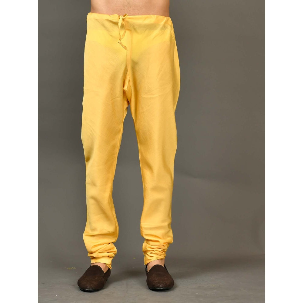 Simaaya Premium Quality Silk Churidar Pant - Yellow