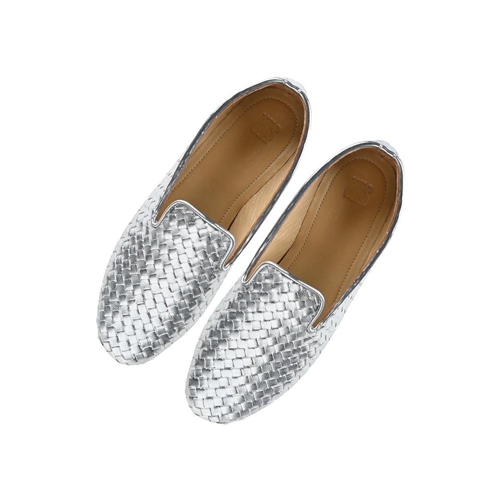 SKO Madison Silver Loafers