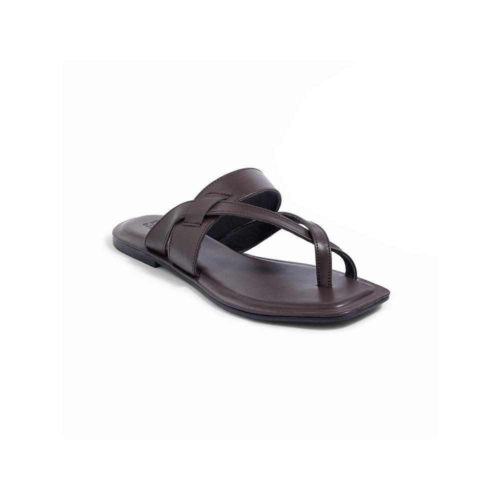 SKO Genoa Square Brown Flats