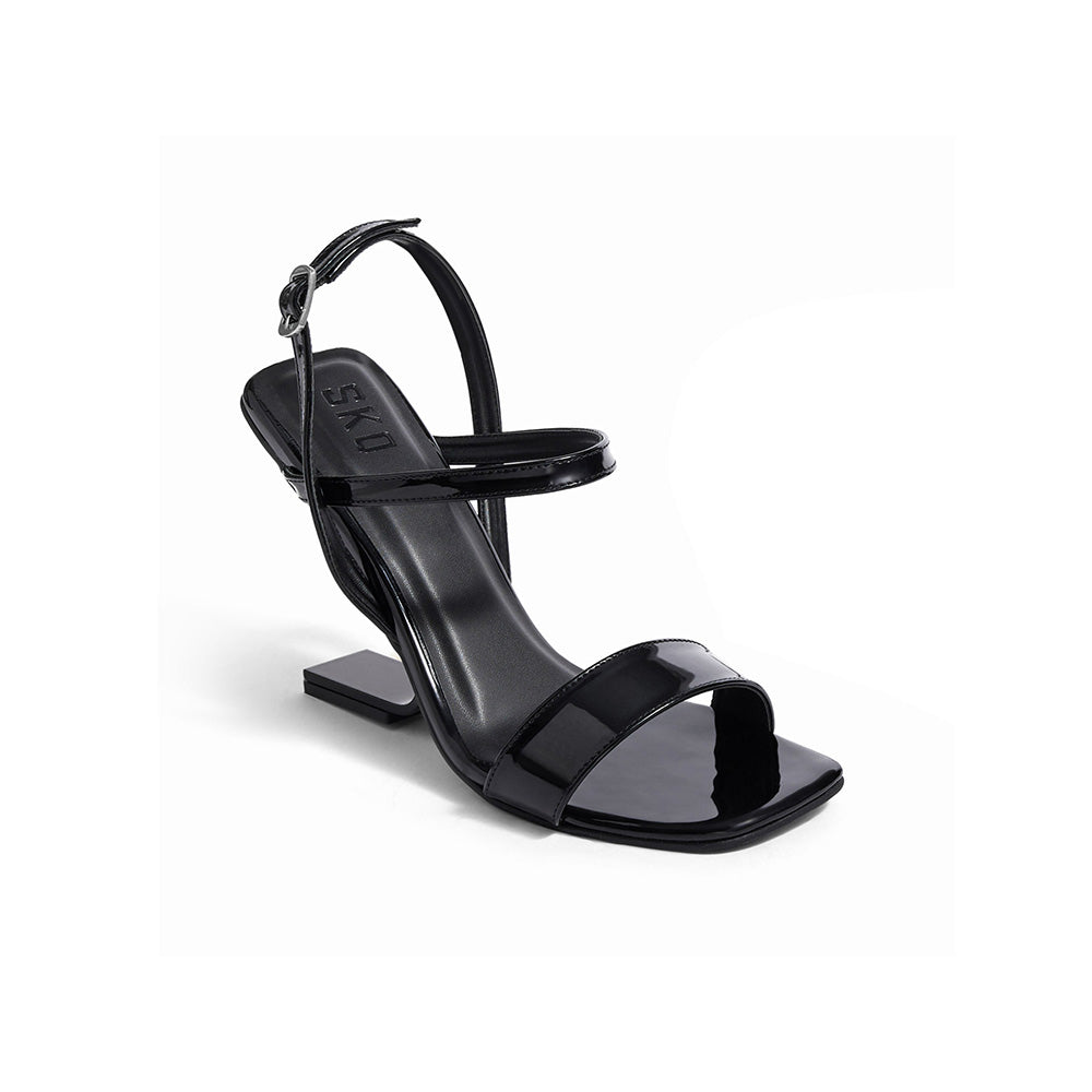 SKO Fondi Black Heeled Sandals