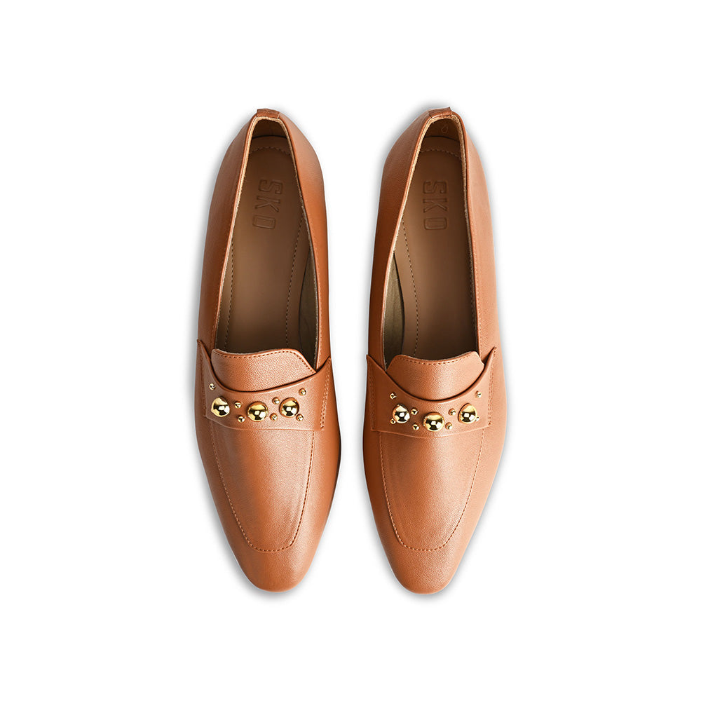 SKO Rebeccax Tan Loafers