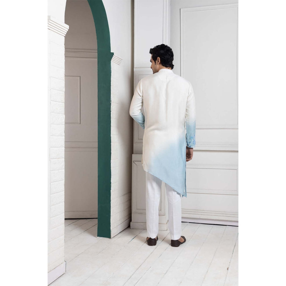 SMRITI Ivory-Sky Ombre Kurta with Pant