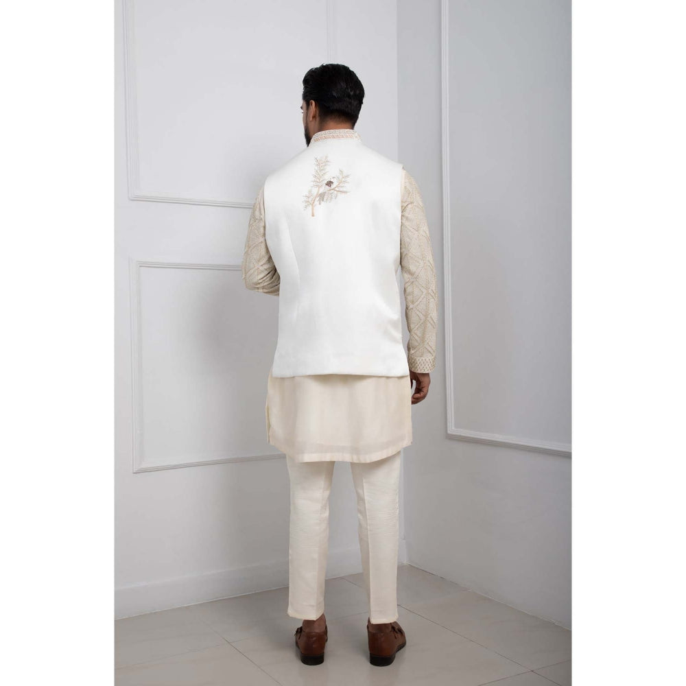 SMRITI Gilded Ivory Nehru Jacket