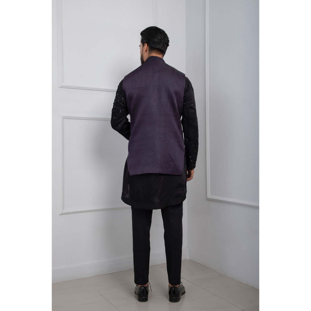SMRITI Purple Obsidian Nehru Jacket