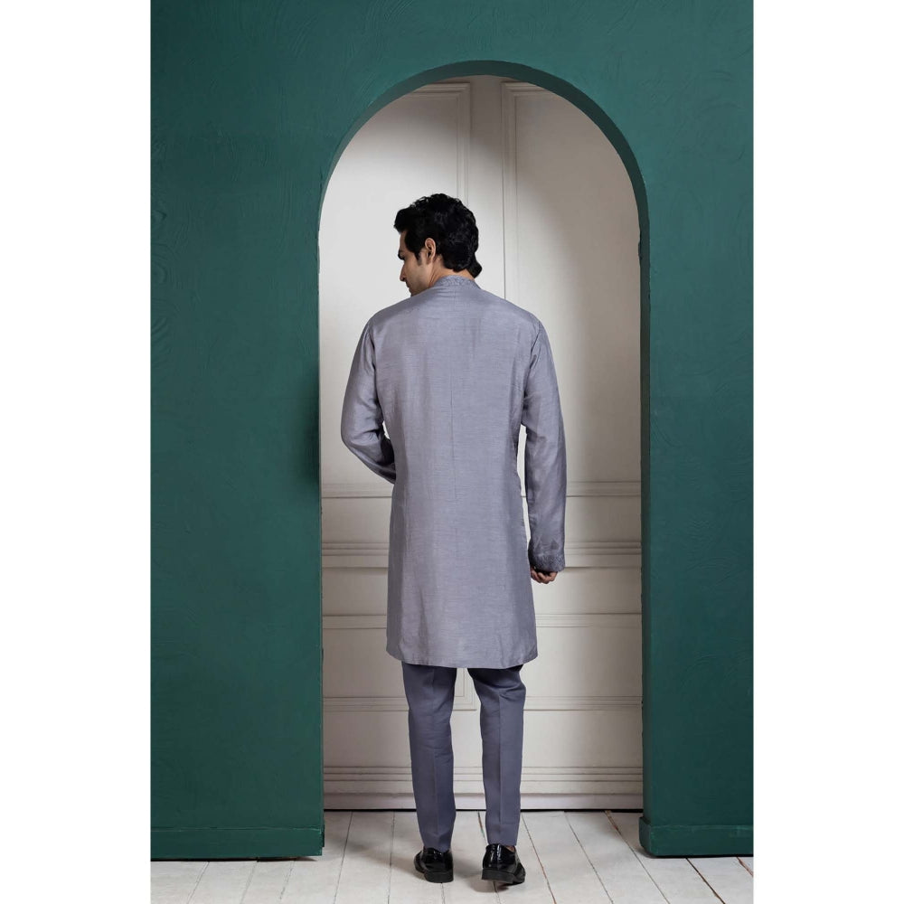 SMRITI Grey Embroidered Kurta with Pant