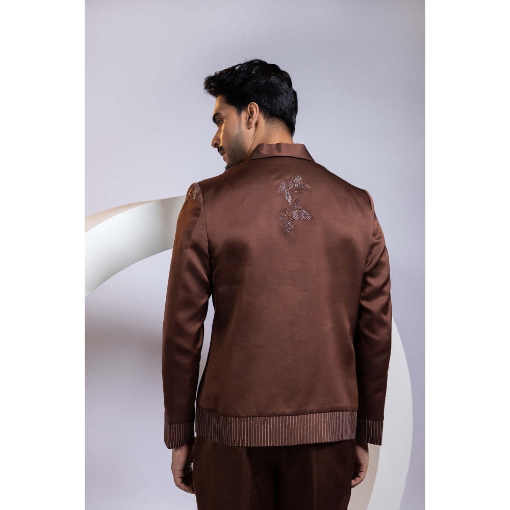 SMRITI Brown Bomber Jacket