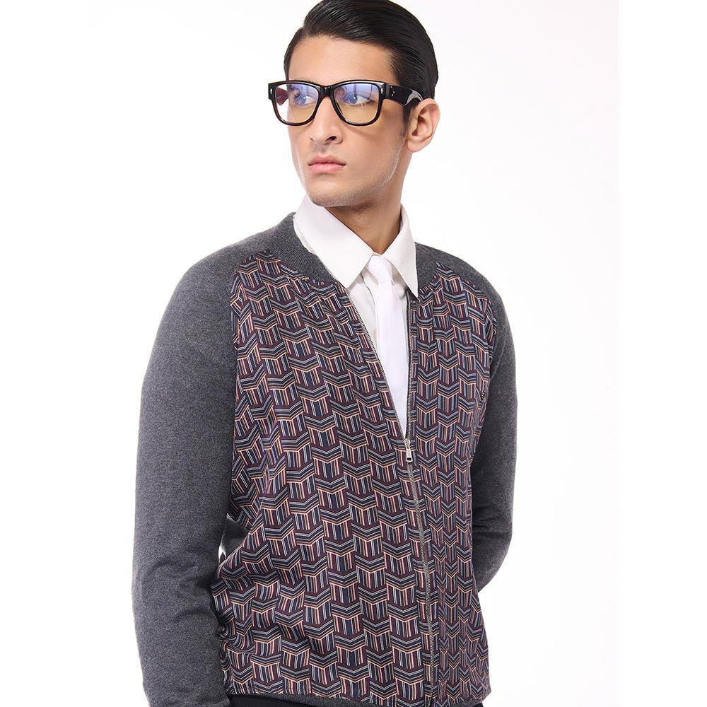 S&N by Shantnu Nikhil Printed Merino Multicolour Sweater