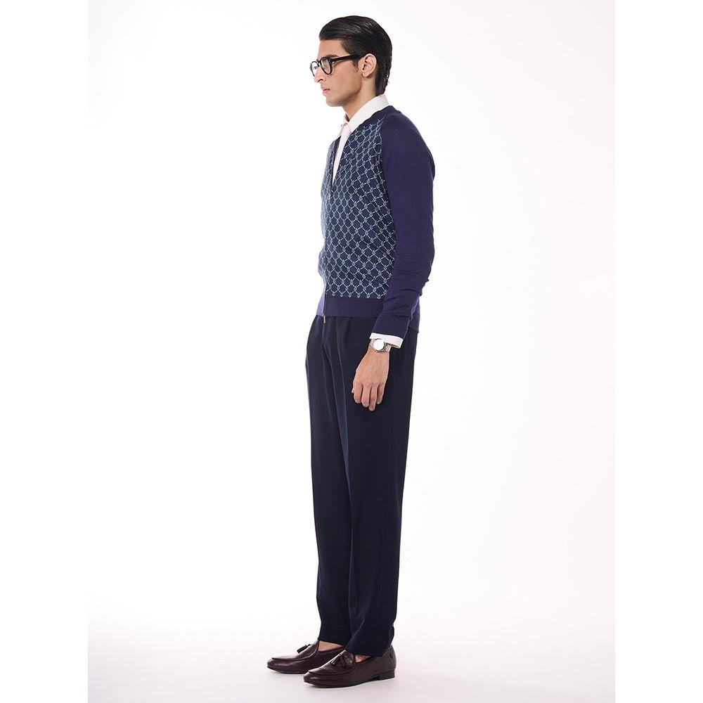 S&N by Shantnu Nikhil Adamas Printed Merino Multicolour Sweater