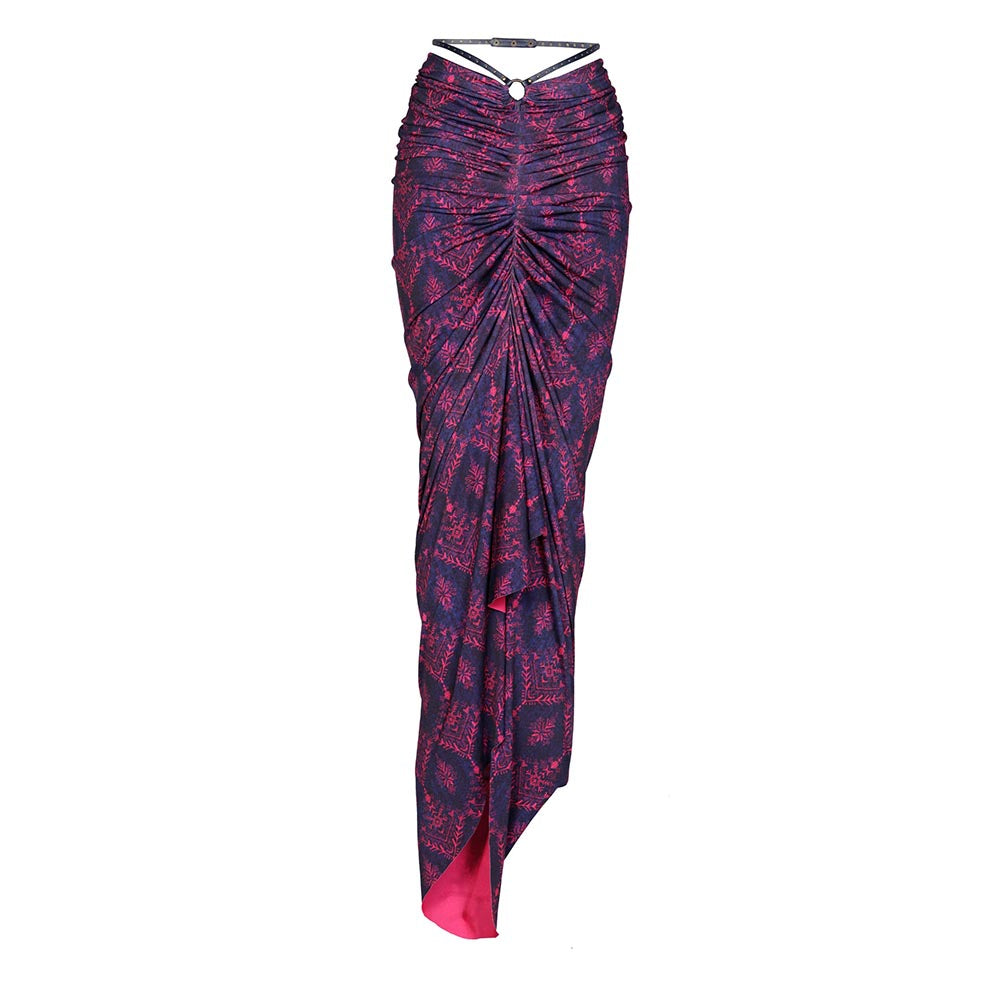 S&N by Shantnu Nikhil Multi-Color Gathered Printed Skirt