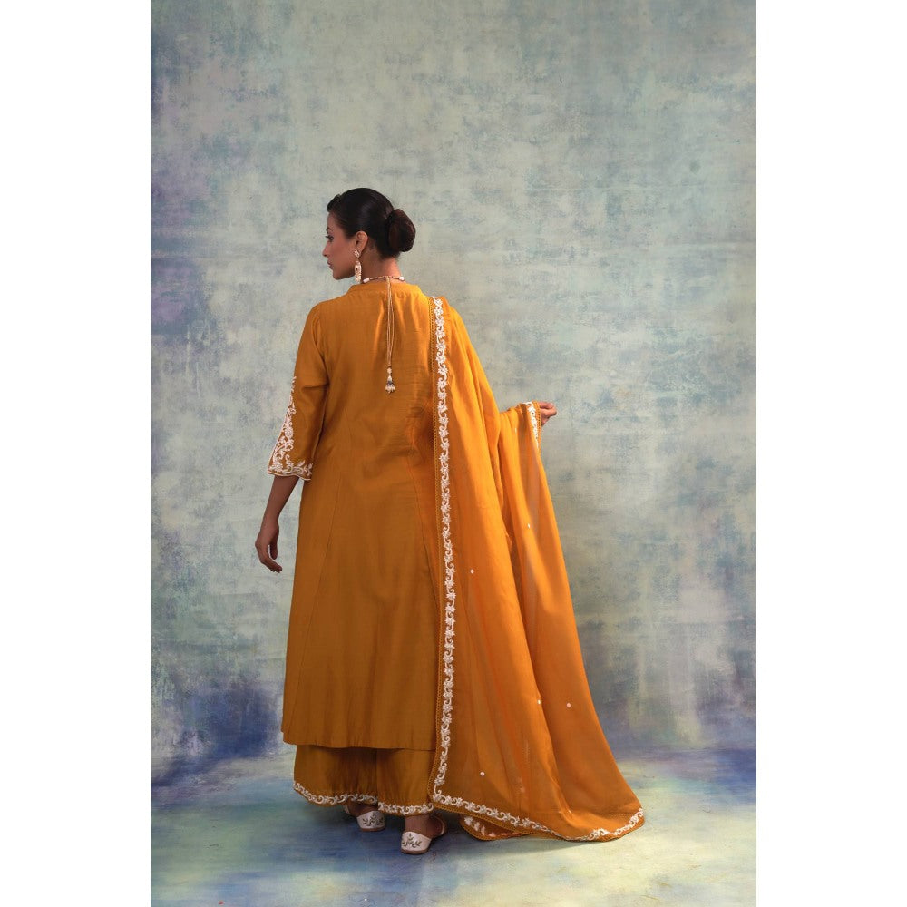 Sonia Khatri Mustard Bliss Kurta with Palazzo and Dupatta (Set of 3)